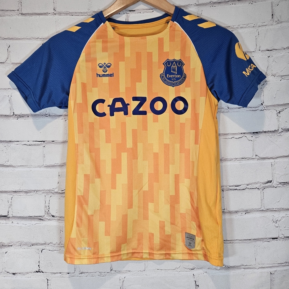 Everton Pre Match 2021 22 Shirt Kit Boys Kids Medium